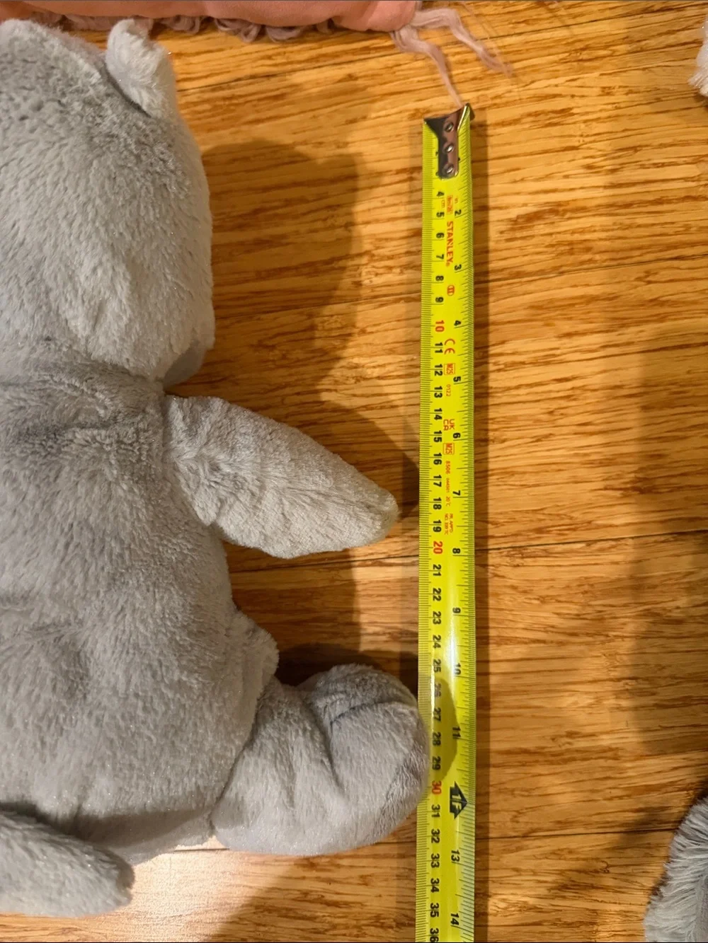 Grey Hippo Plush Toy - Soft Cuddly Animal. Curious George and Friends collection